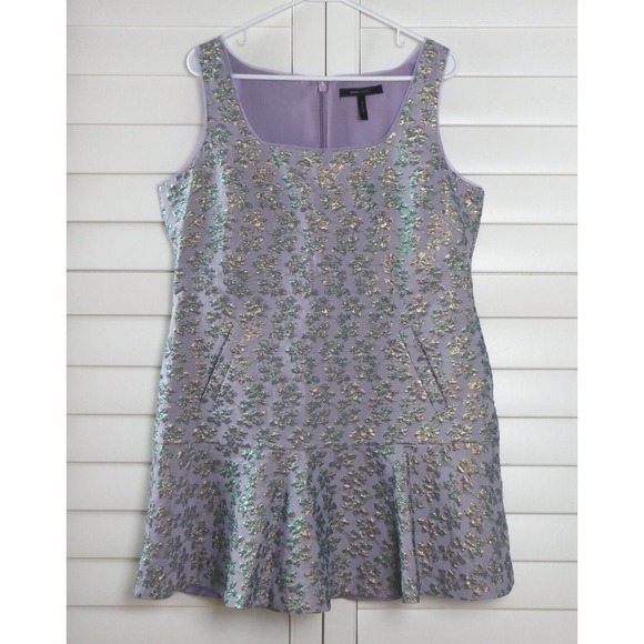 BCBGMaxAzria Floral Mini Dress in Gray and Green - Picture 5 of 6